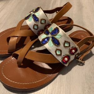 Tory Burch Jeweled Sandals